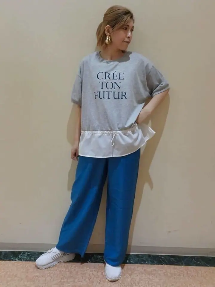 ウエストドロストドッキングロゴプルオーバー/Green Parks（グリーン