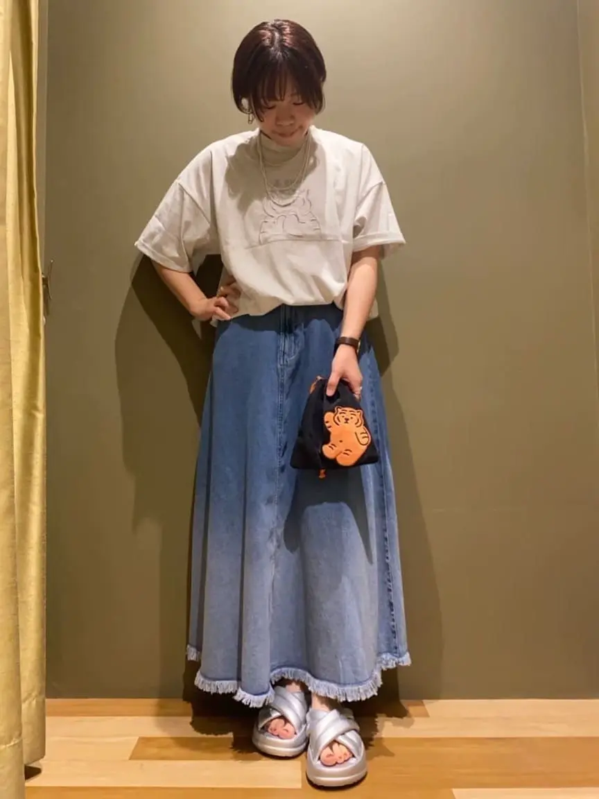 ムジークタイガー/ふわふわ巾着ポーチ/Green Parks（グリーン パークス