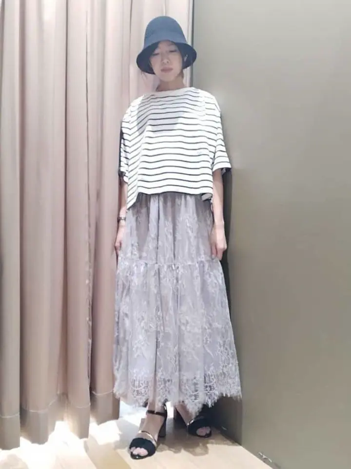 ELENCARE DUE レースティアードスカート/Green Parks（グリーン