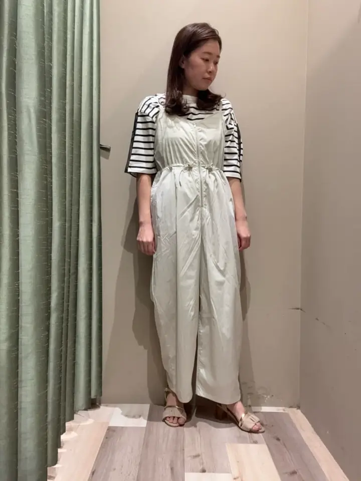 ZIP付きドロストコクーンサロペット/Green Parks（グリーン パークス