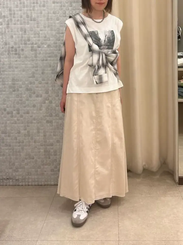 ライトデニムサイドタックスカート/Green Parks（グリーン パークス