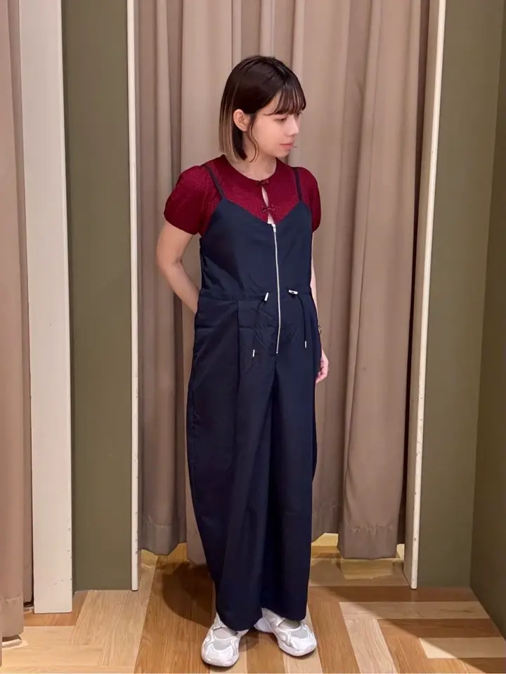 ZIP付きドロストコクーンサロペット/Green Parks（グリーン パークス