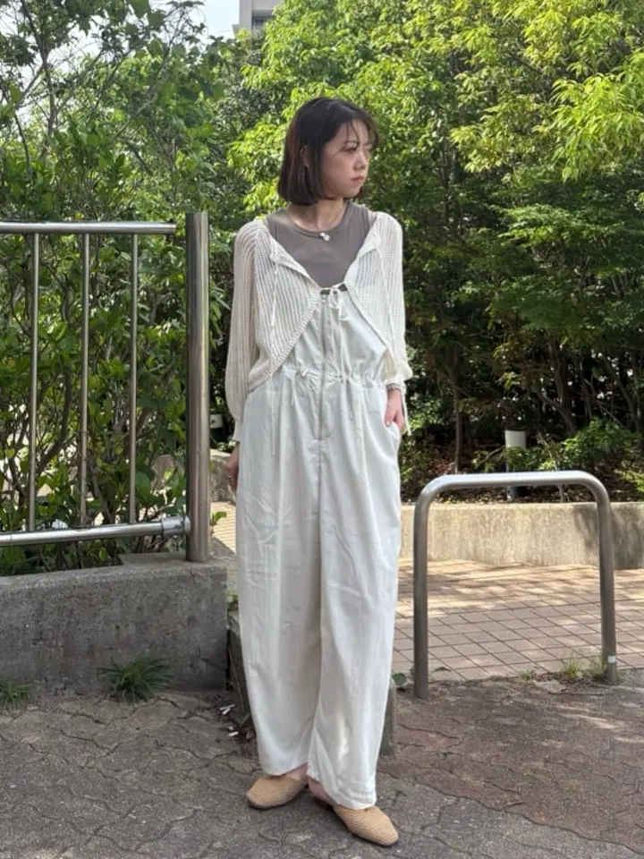 ZIP付きドロストコクーンサロペット/Green Parks（グリーン パークス