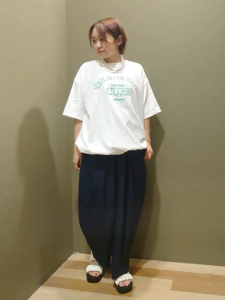 ZIP付きドロストコクーンサロペット/Green Parks（グリーン パークス