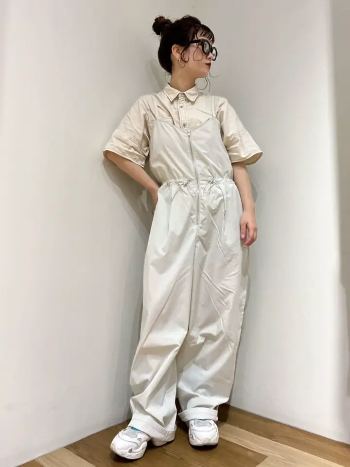 ZIP付きドロストコクーンサロペット/Green Parks（グリーン パークス