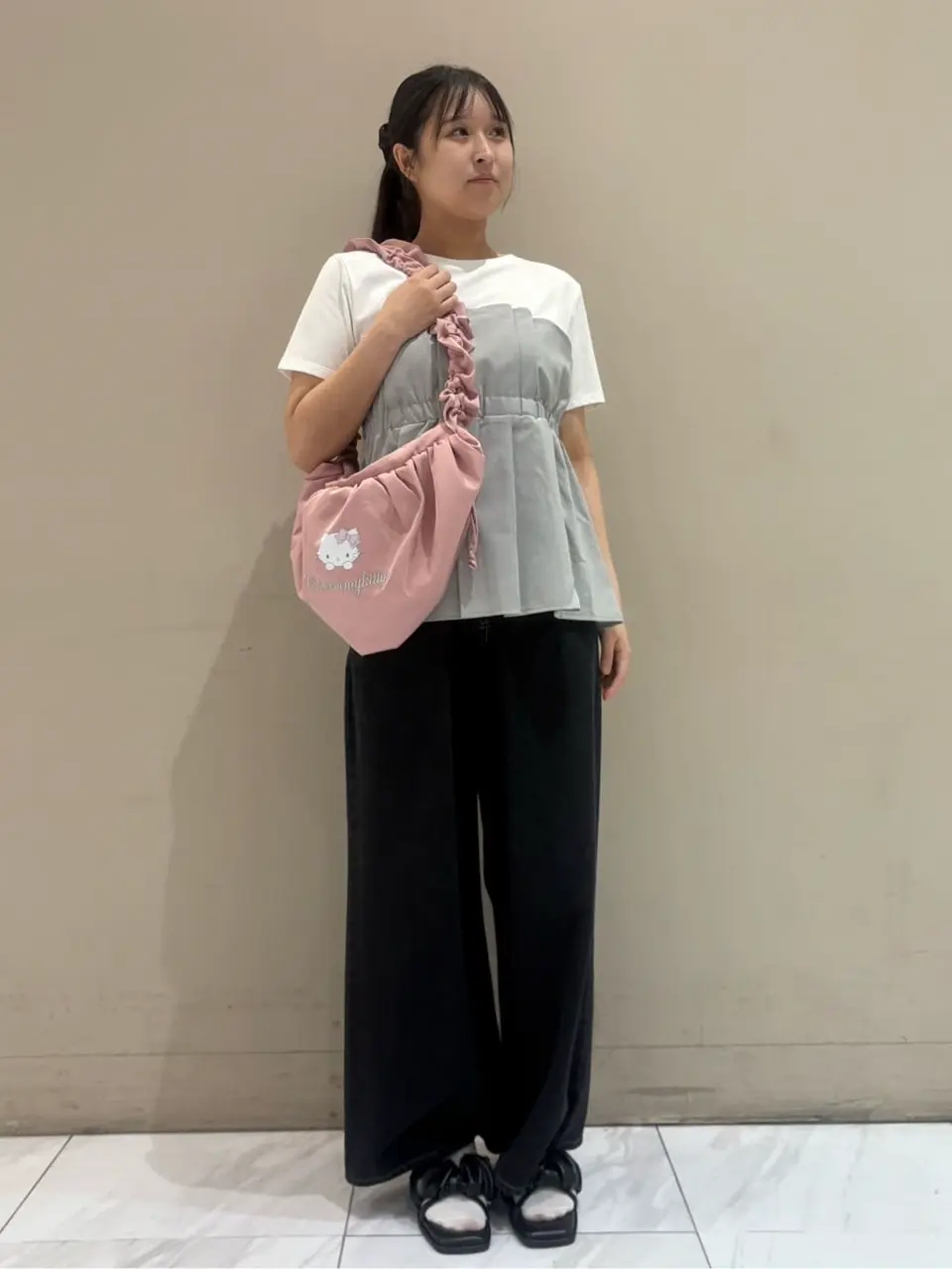 チャーミーキティ/ラメロゴショルダーバッグ/Green Parks（グリーン