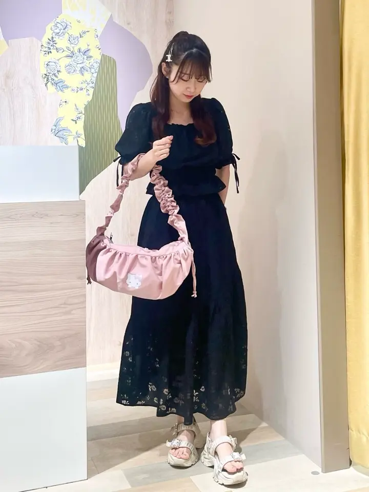 チャーミーキティ/ラメロゴショルダーバッグ/Green Parks（グリーン