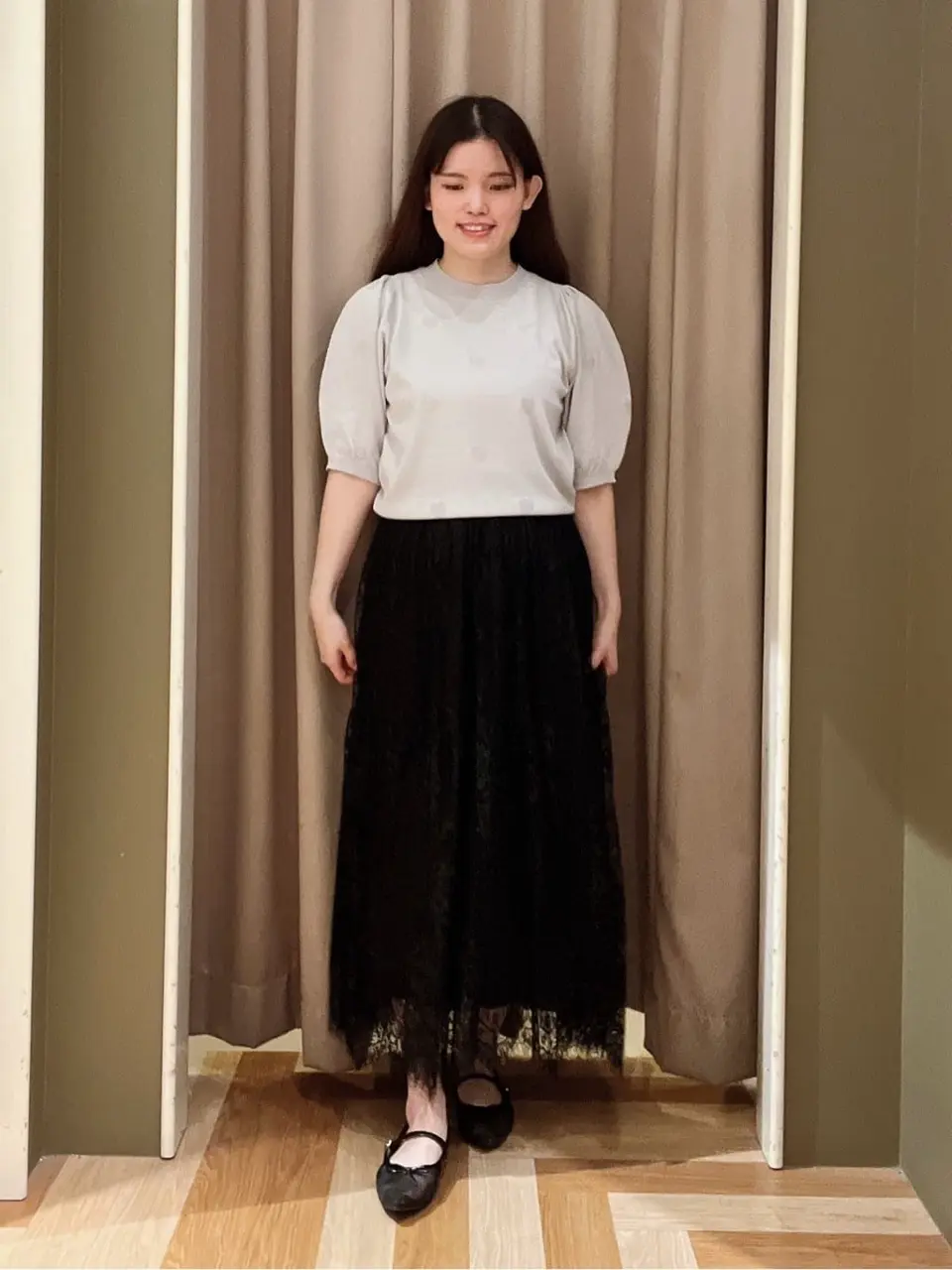 swing by ハート柄クルーニット/Green Parks（グリーン パークス）の