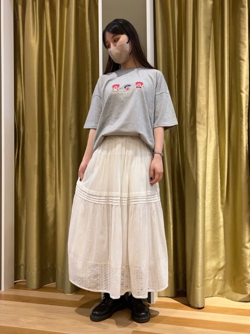 シュガーラッシュ / クロスステッチ刺繡半袖TEE/Green Parks（グリーン