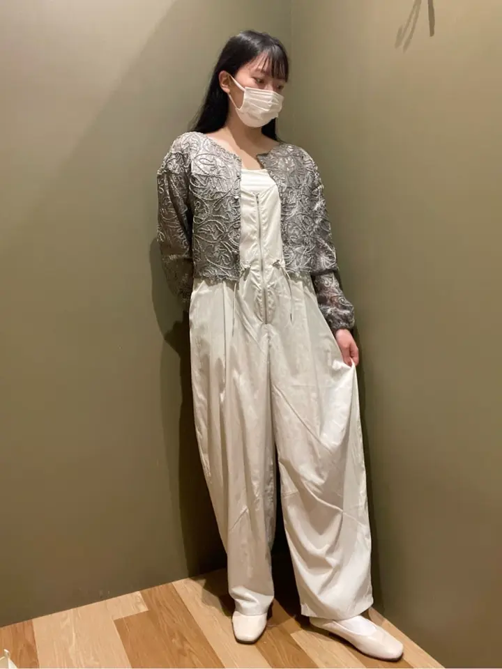 ZIP付きドロストコクーンサロペット/Green Parks（グリーン パークス