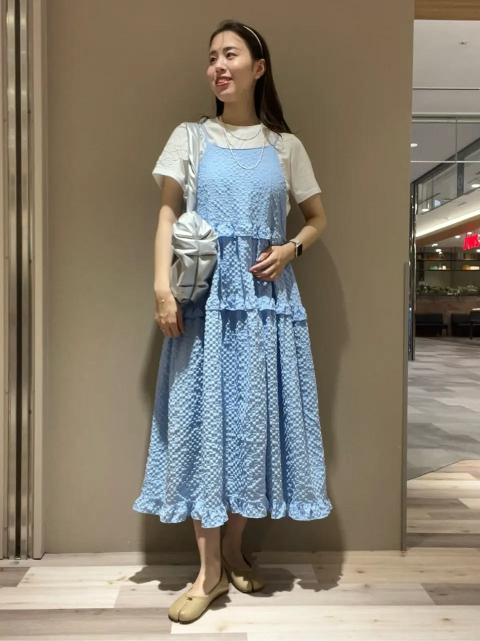 Petit Fleur フリルティアードキャミワンピ/Green Parks（グリーン