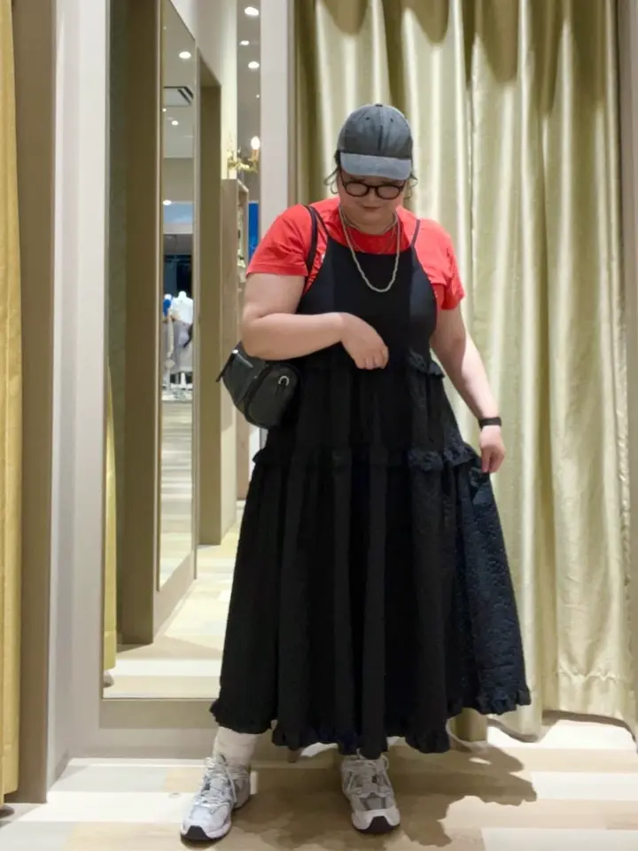 Petit Fleur フリルティアードキャミワンピ/Green Parks（グリーン