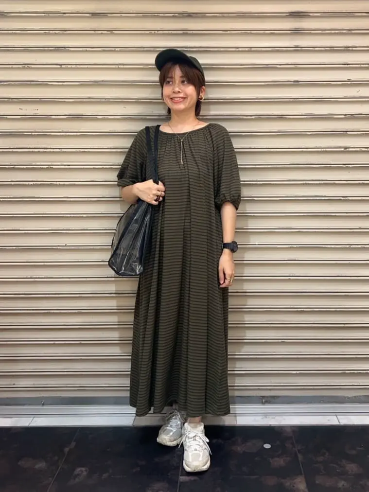 SUGAR SPOON ボーダーリブワンピース/Green Parks（グリーン パークス