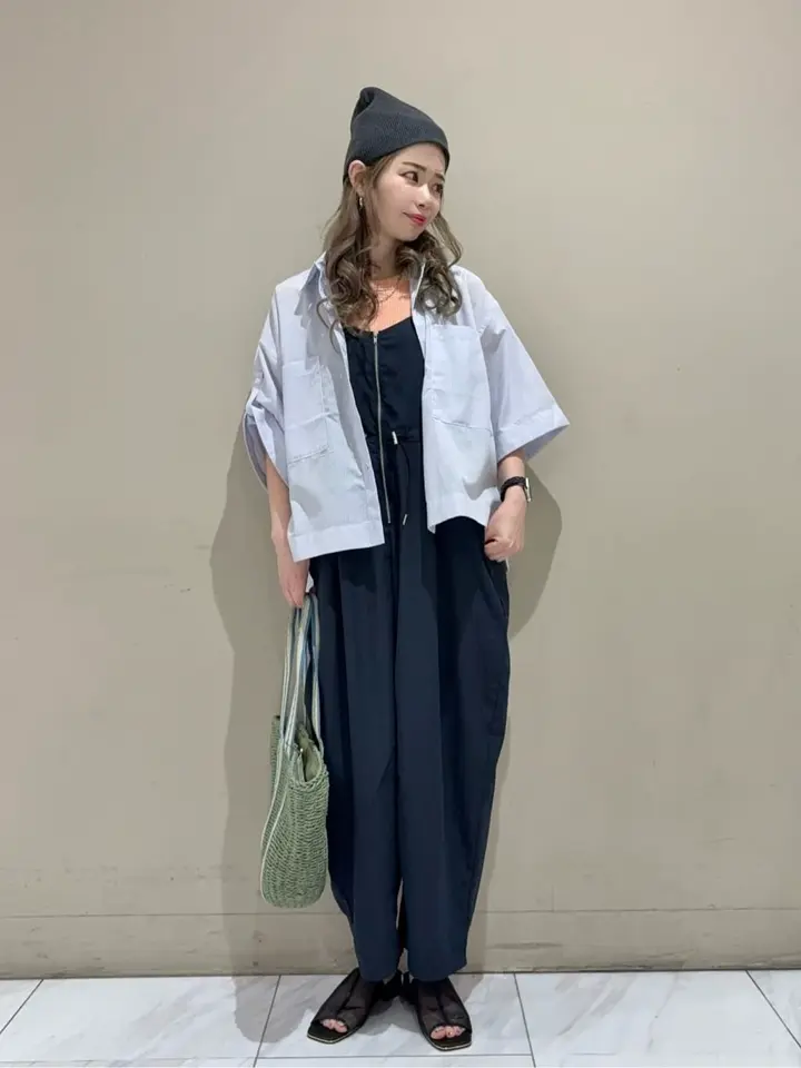 ZIP付きドロストコクーンサロペット/Green Parks（グリーン パークス