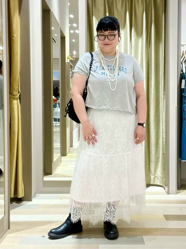 ELENCARE DUE レースティアードスカート/Green Parks（グリーン