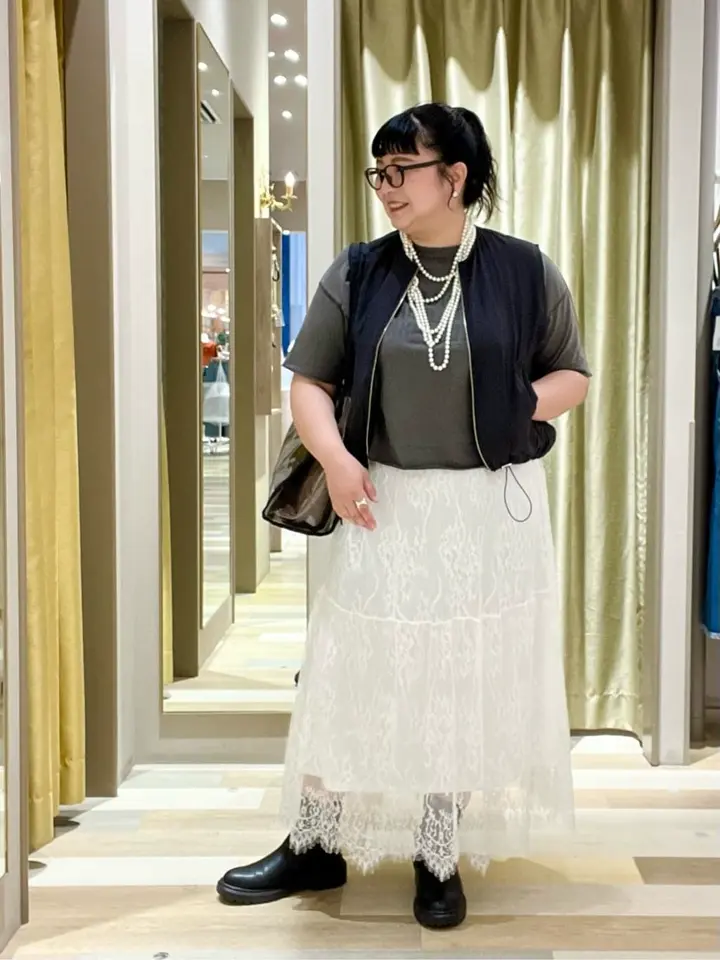   ベスト Lサイズ　白 2サイズ展開】ニットベストアメスリワンピースSET | mystic