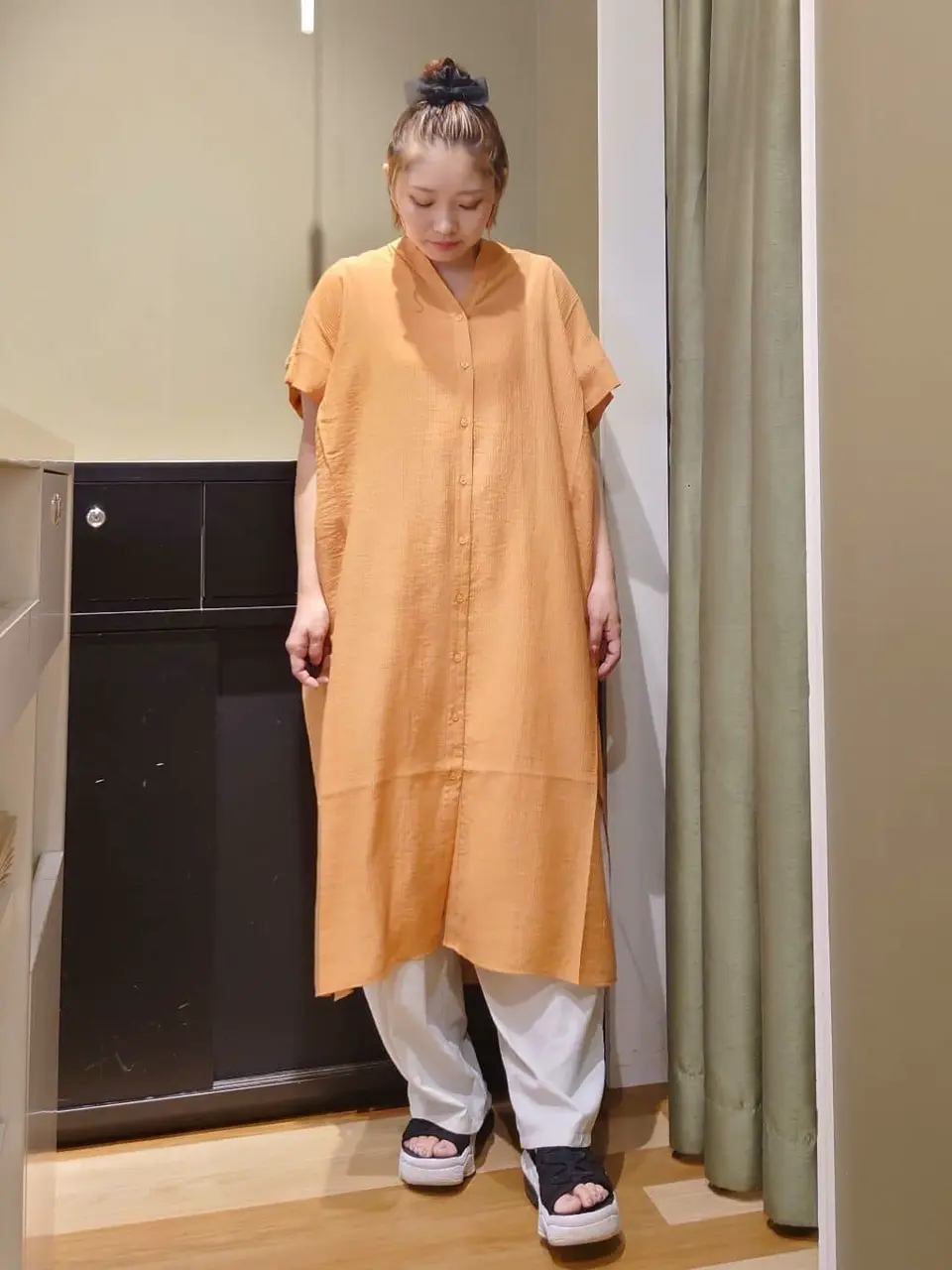 ZIP付きドロストコクーンサロペット/Green Parks（グリーン パークス