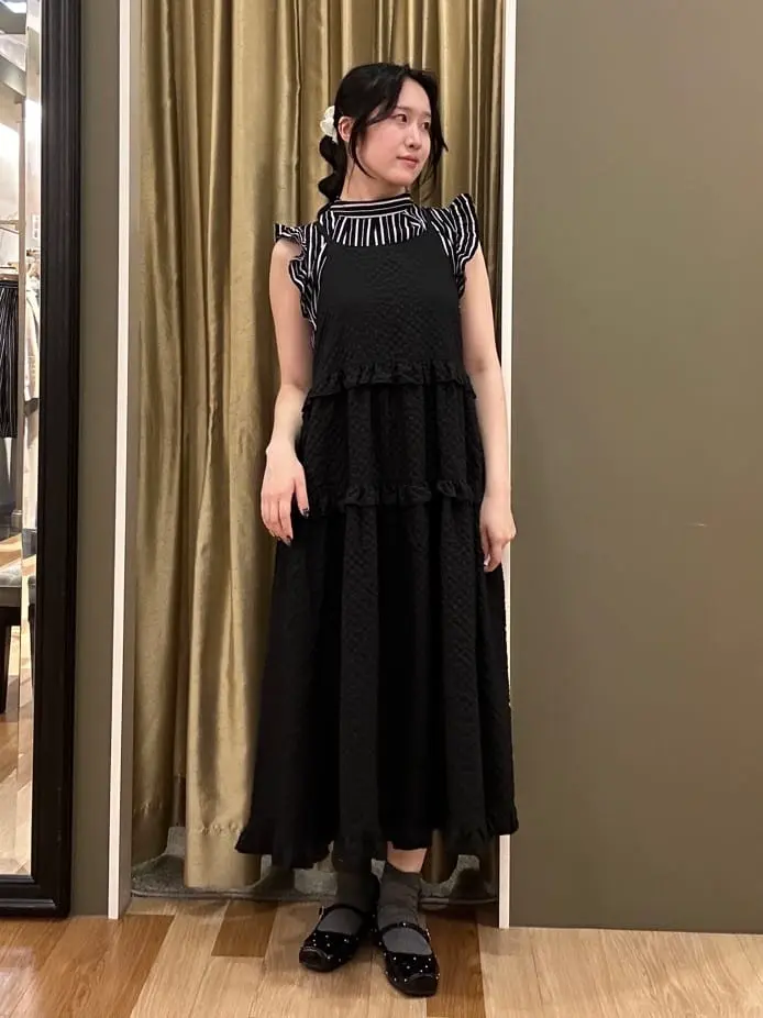 Petit Fleur フリルティアードキャミワンピ/Green Parks（グリーン