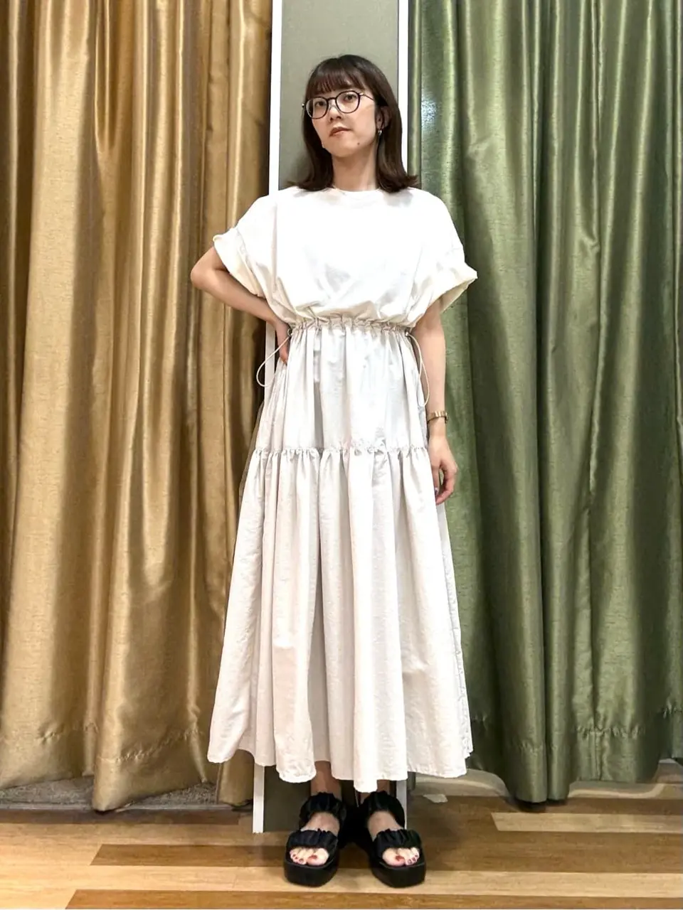 ELENCARE DUE ドッキングTEEワンピース/Green Parks（グリーン