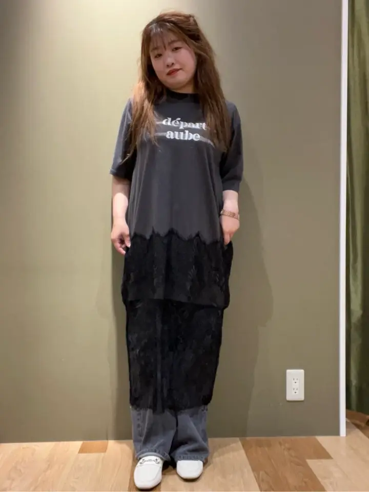 DOUBLE FLAGS サイドリボン刺繍デニム/Green Parks（グリーン パークス