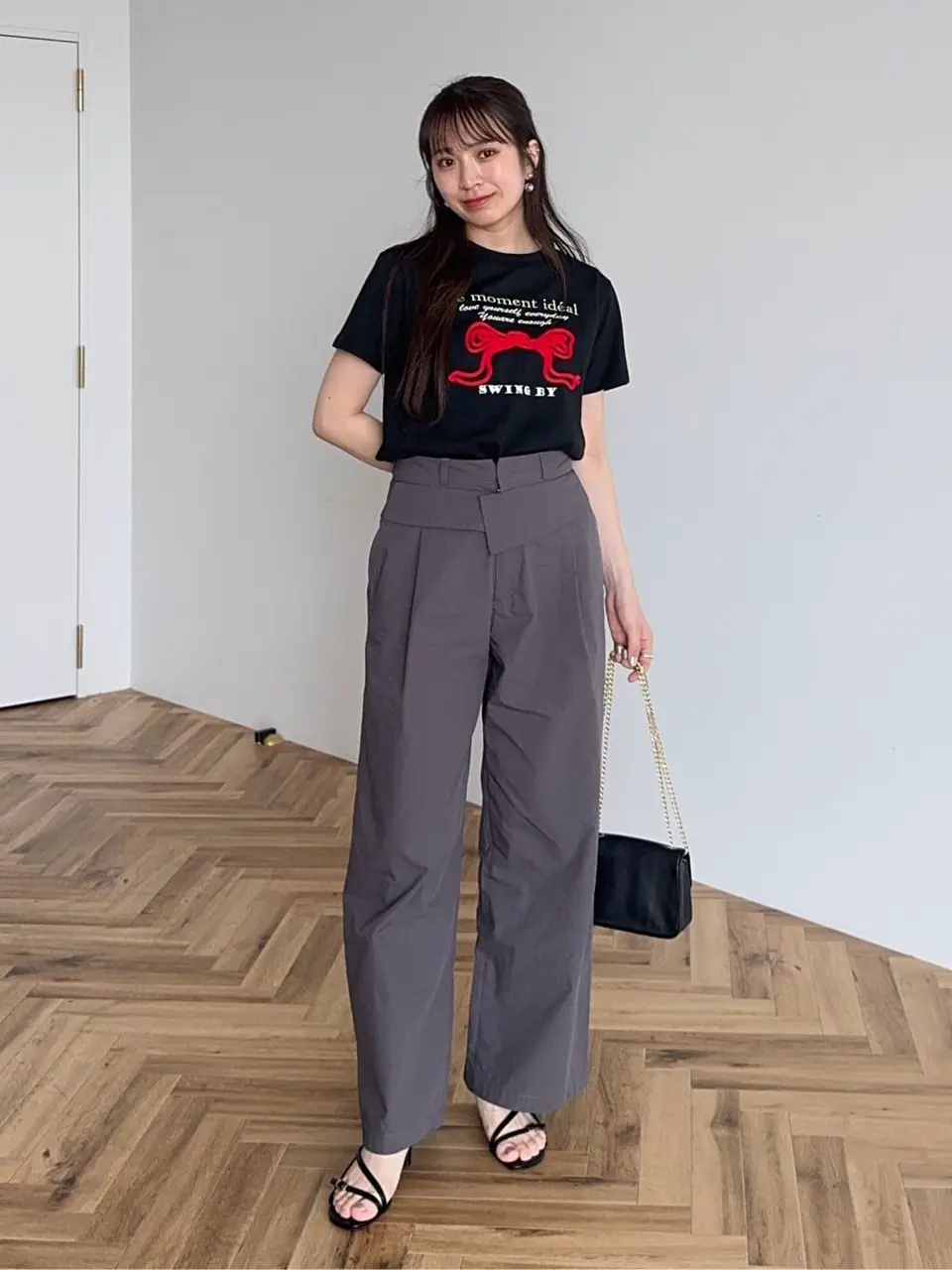 ELENCARE DUE ダブルウエストパンツ/Green Parks（グリーン パークス