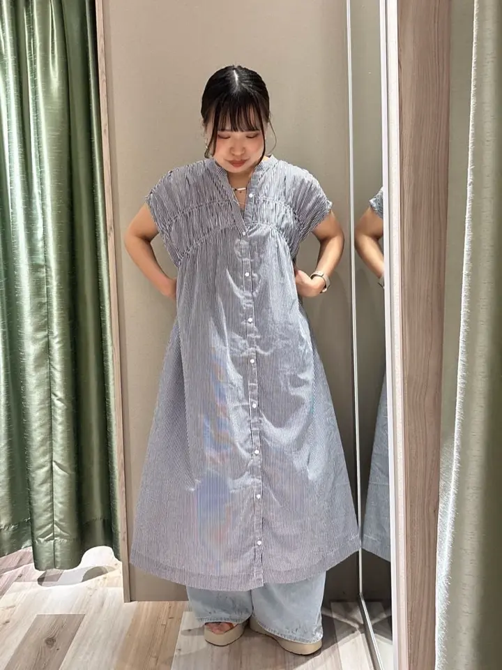 【happy memories 】McQ コットンワンピース インド綿 シャーリングワンピース/Green Parks（グリーン パークス）の