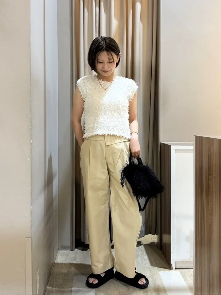 ELENCARE DUE ダブルウエストパンツ/Green Parks（グリーン パークス