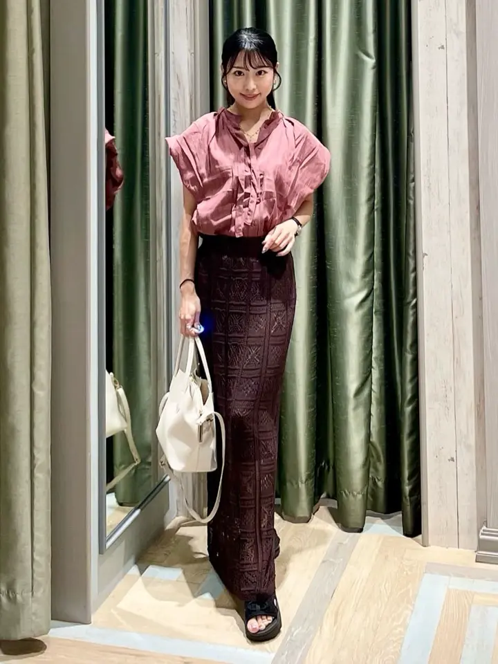 ELENCARE DUE ボウタイフレンチブラウス/Green Parks（グリーン