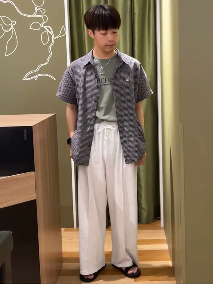 me Jane/タックスウェットパンツ/Green Parks（グリーン パークス）の