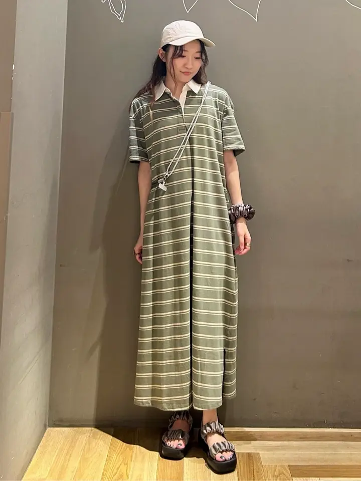 SUGAR SPOON ボーダーポロワンピース/Green Parks（グリーン パークス