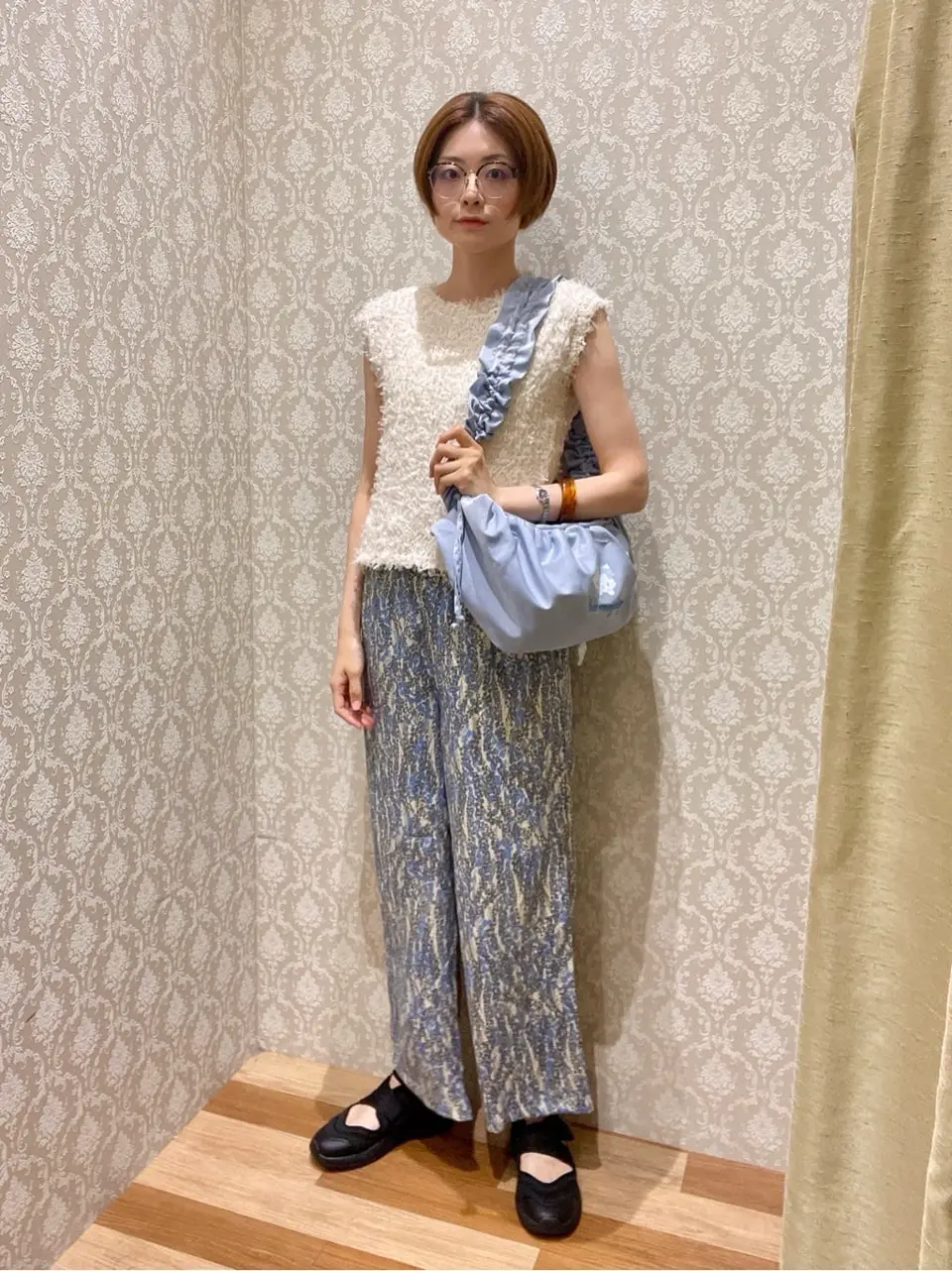 チャーミーキティ/ラメロゴショルダーバッグ/Green Parks（グリーン