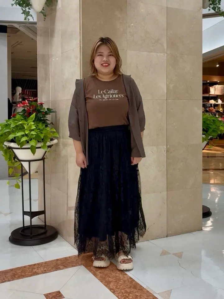 ELENCARE DUE レースティアードスカート/Green Parks（グリーン