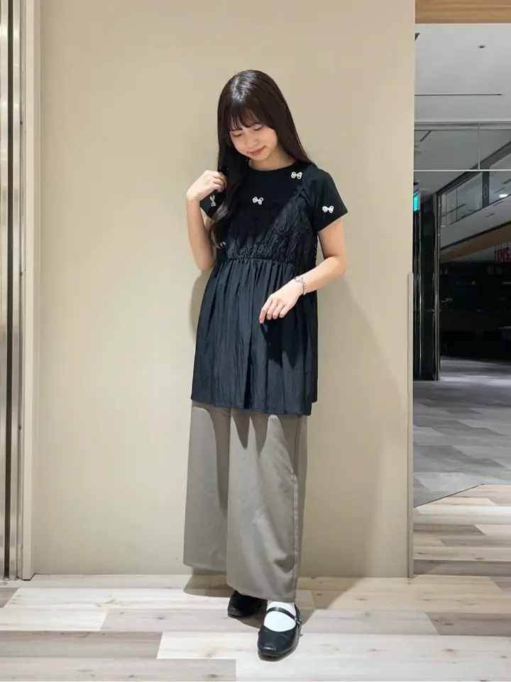 ぴよ吉♪❤dopタンバリン❤ black＆コットンリネン☆パイピングクッシ テープ刺繍ビスチェ/Green Parks（グリーン パークス）のタンクトップ