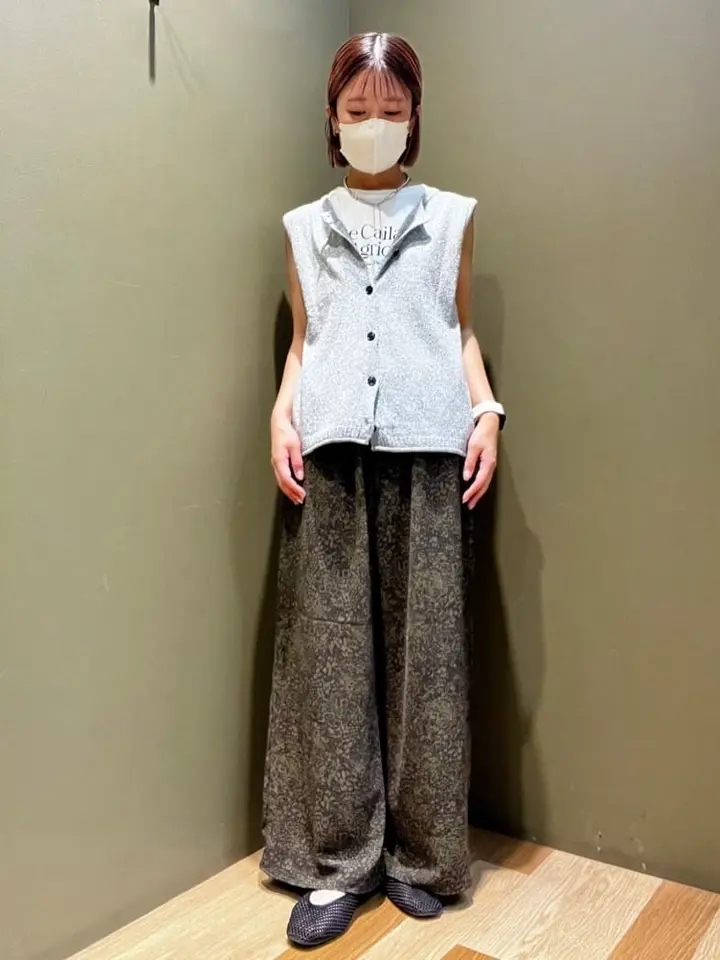 前後2way ミックスカラーノースリーブニット/Green Parks（グリーン