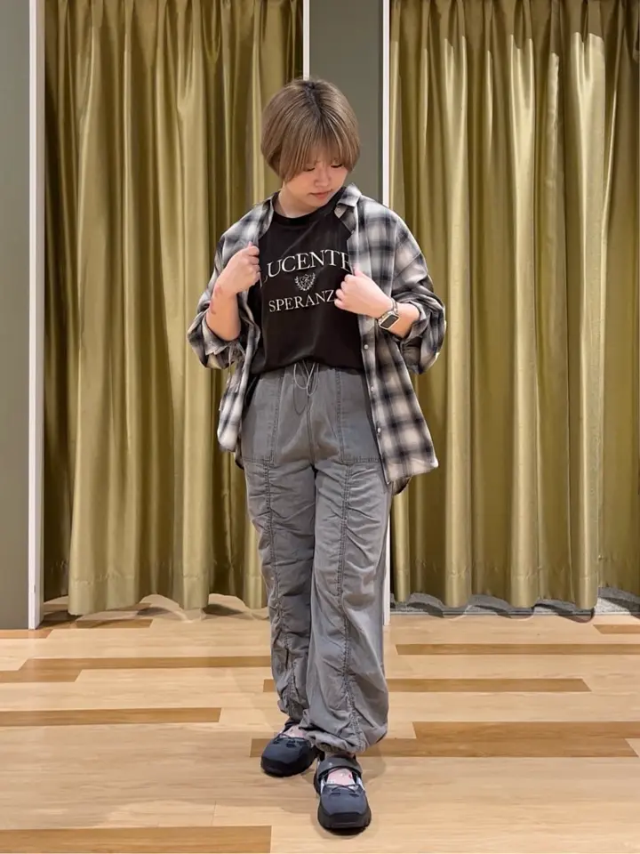 ELENCARE DUE チェックギャザーシャツ/Green Parks（グリーン パークス