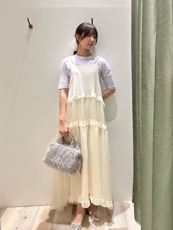 Petit Fleur シアーティアードキャミワンピ/Green Parks（グリーン