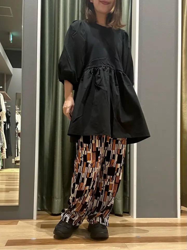 ▼極美品✨ドゥーズィエムクラス エブリデイアイライク ハーフスリーブプルオーバー ELENCARE DUE 2wayボリュームチュニック/Green Parks（グリーン