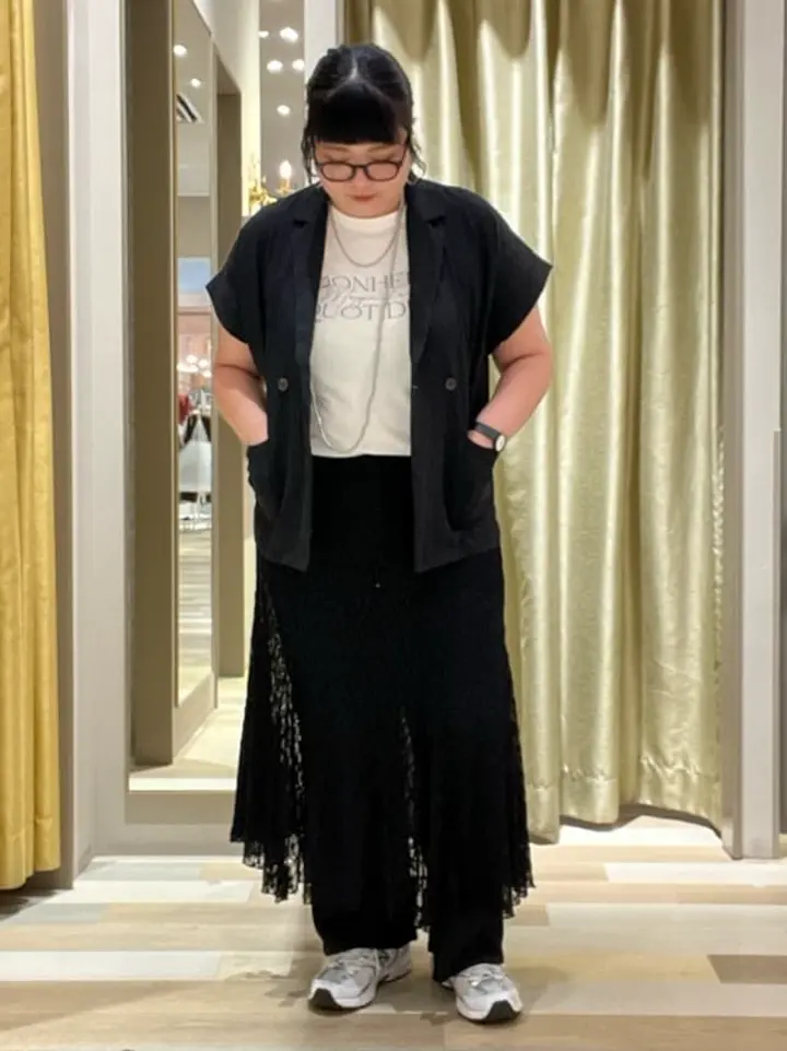 麻調合繊フレンチスリーブジャケット/Green Parks（グリーン パークス