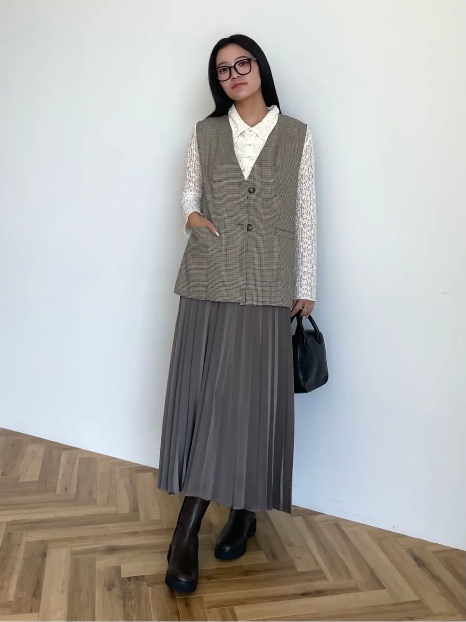 ノースリーブチェックジレ/Green Parks（グリーン パークス）のベスト