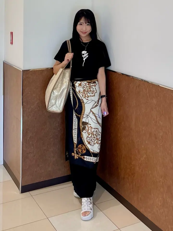 DOUBLE FLAGS ローズチェーン刺繍TEE/Green Parks（グリーン パークス