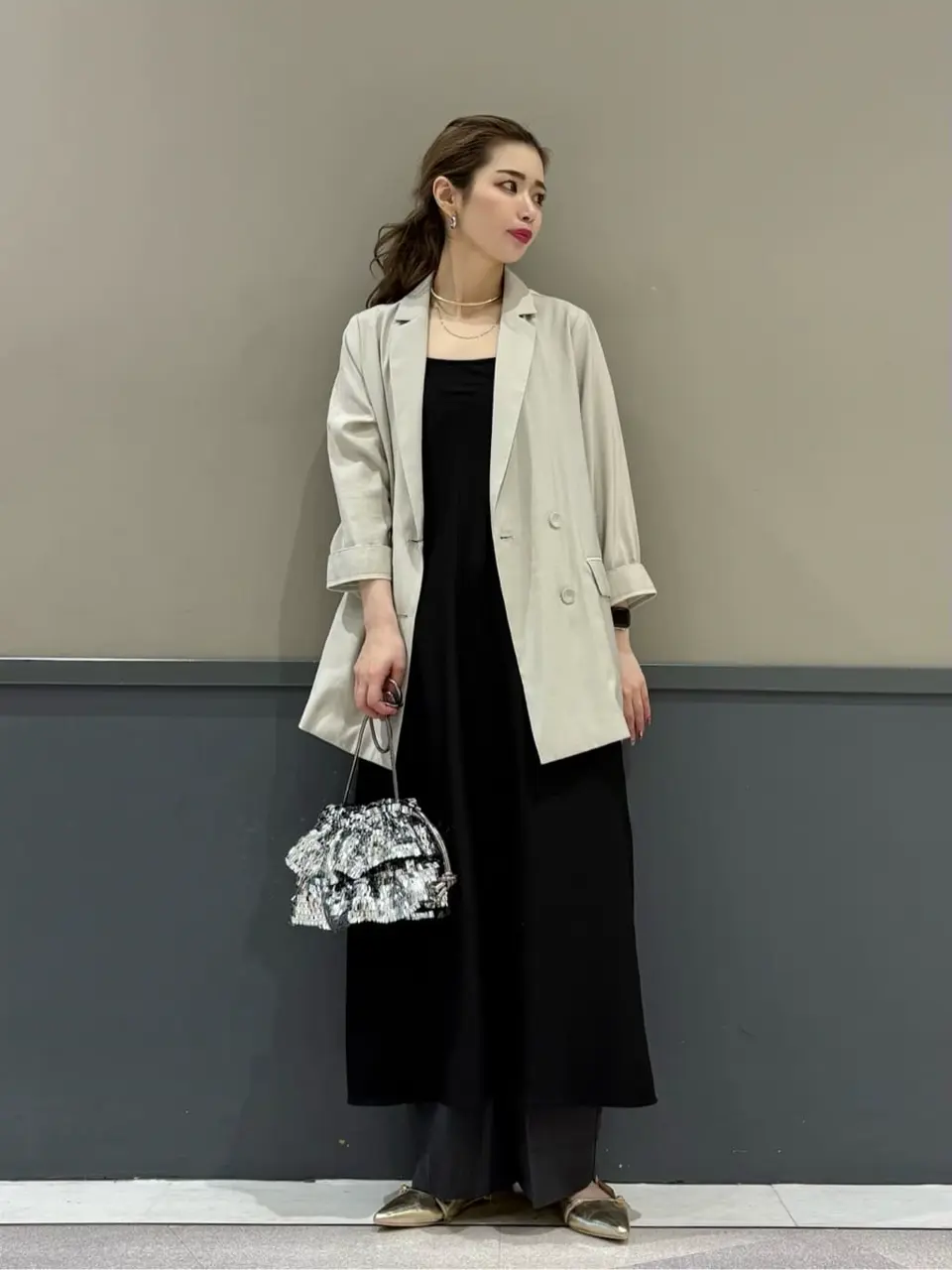 接触冷感】COOLシャツテーラードジャケット/YECCA VECCA（イェッカ