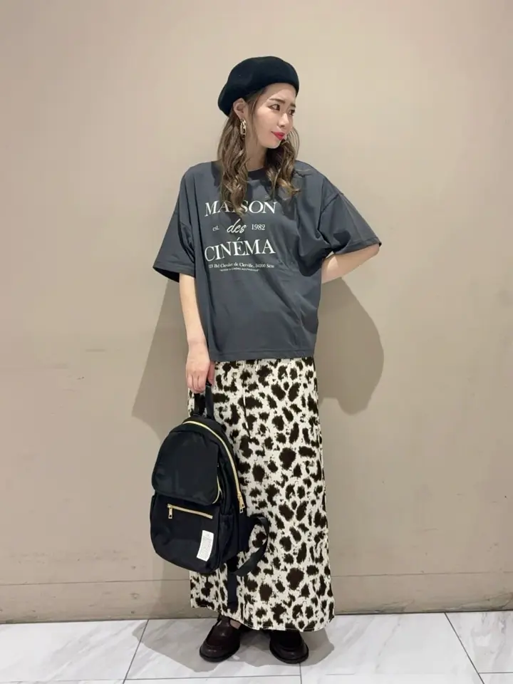 ヒョウ柄プリントIラインスカート/CRAFT STANDARD BOUTIQUE（クラフト
