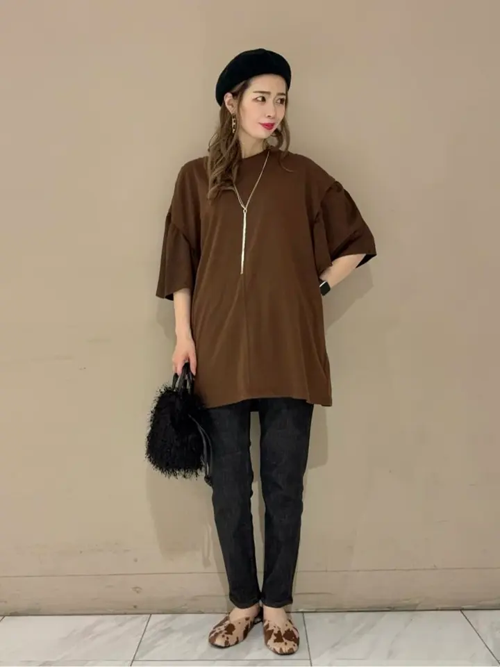 袖サテンドッキングチュニック/Green Parks（グリーン パークス）の