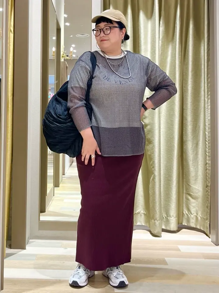 メッシュ長袖ゆるカットプルオーバー/Green Parks（グリーン パークス