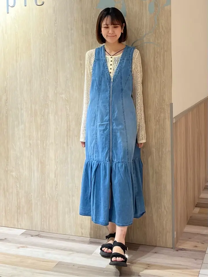 SUGAR SPOON W-ZIPデニムロングワンピ/Green Parks（グリーン パークス