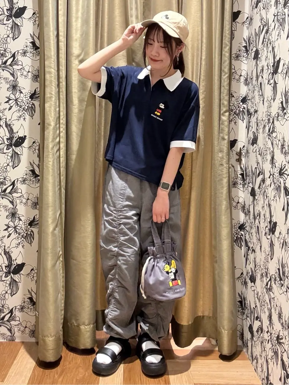 Mickey friend / サガラ巾着バッグ/Green Parks（グリーン パークス