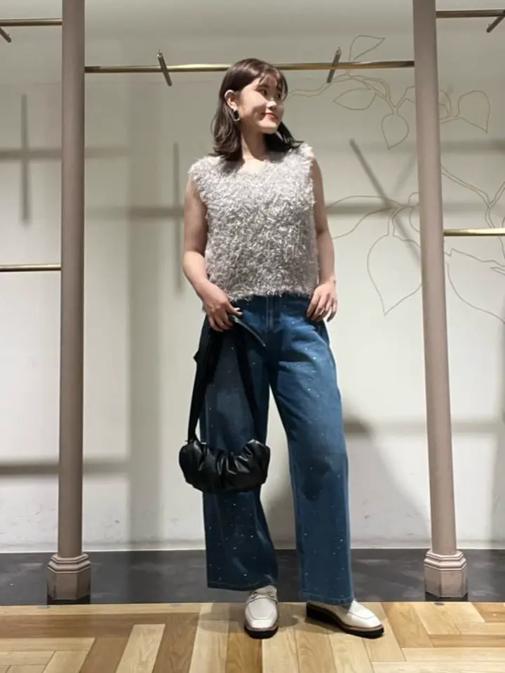 フェザーヤーンニットベスト/Green Parks（グリーン パークス）の