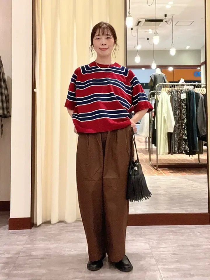 stripe for creative ナイロンリブパンツ　ブラウン　XL stripe for creative ナイロンリブパンツ ブラウン XL 【公式通販】