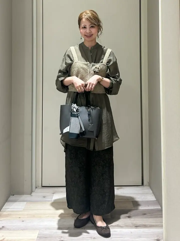 SET2点ラメシャギービスチェ+シャツ/Green Parks（グリーン パークス