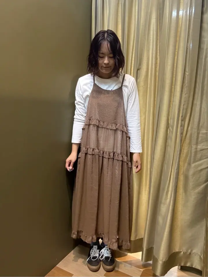 Petit Fleur シアーティアードキャミワンピ/Green Parks（グリーン